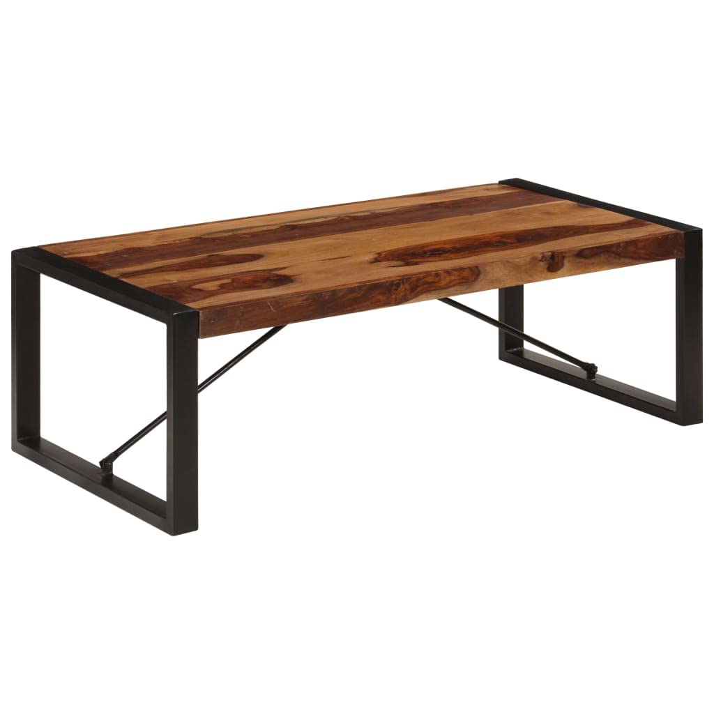 Industrial Rectangle Coffee Table 47.2"x23.6"x15.7" Solid Sheesham Wood L1382