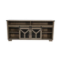 65" Engineered Wood Media Storage Cabinet with Sliding Barn Doors O872