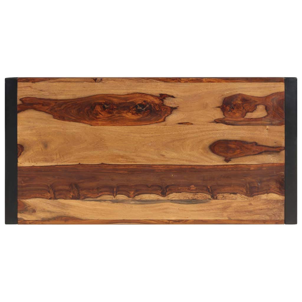 Industrial Rectangle Coffee Table 47.2"x23.6"x15.7" Solid Sheesham Wood L1382