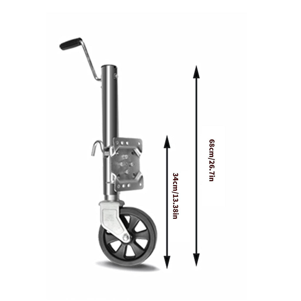 Bolt-On Swivel Trailer Jack with 8'' Wheel, 1500 lbs Capacity U642