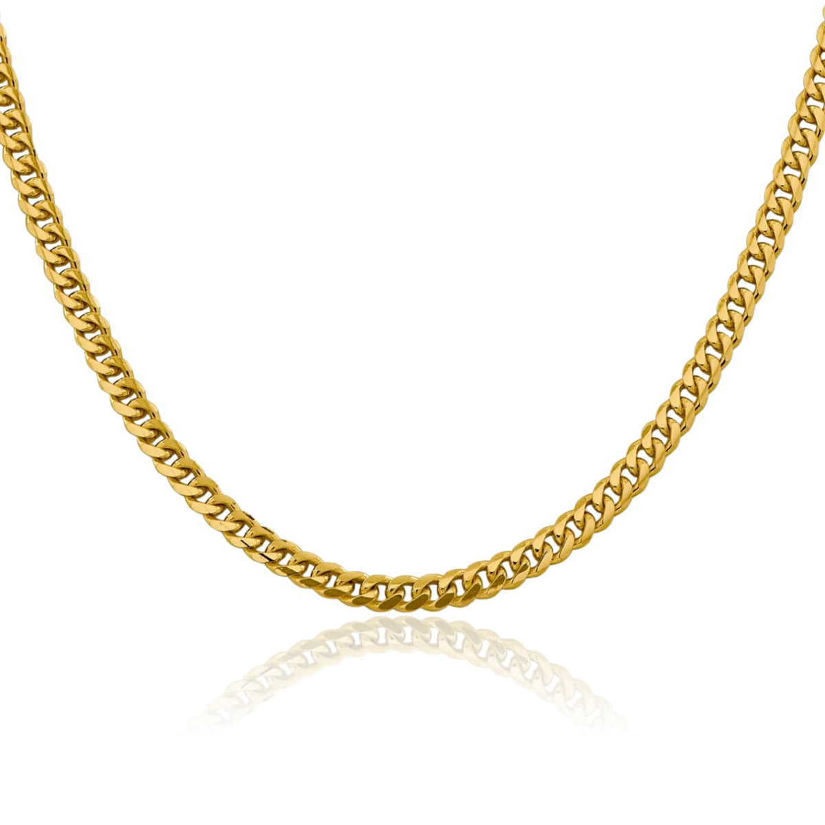 14K Yellow Gold Miami Cuban Chain Necklace D623293