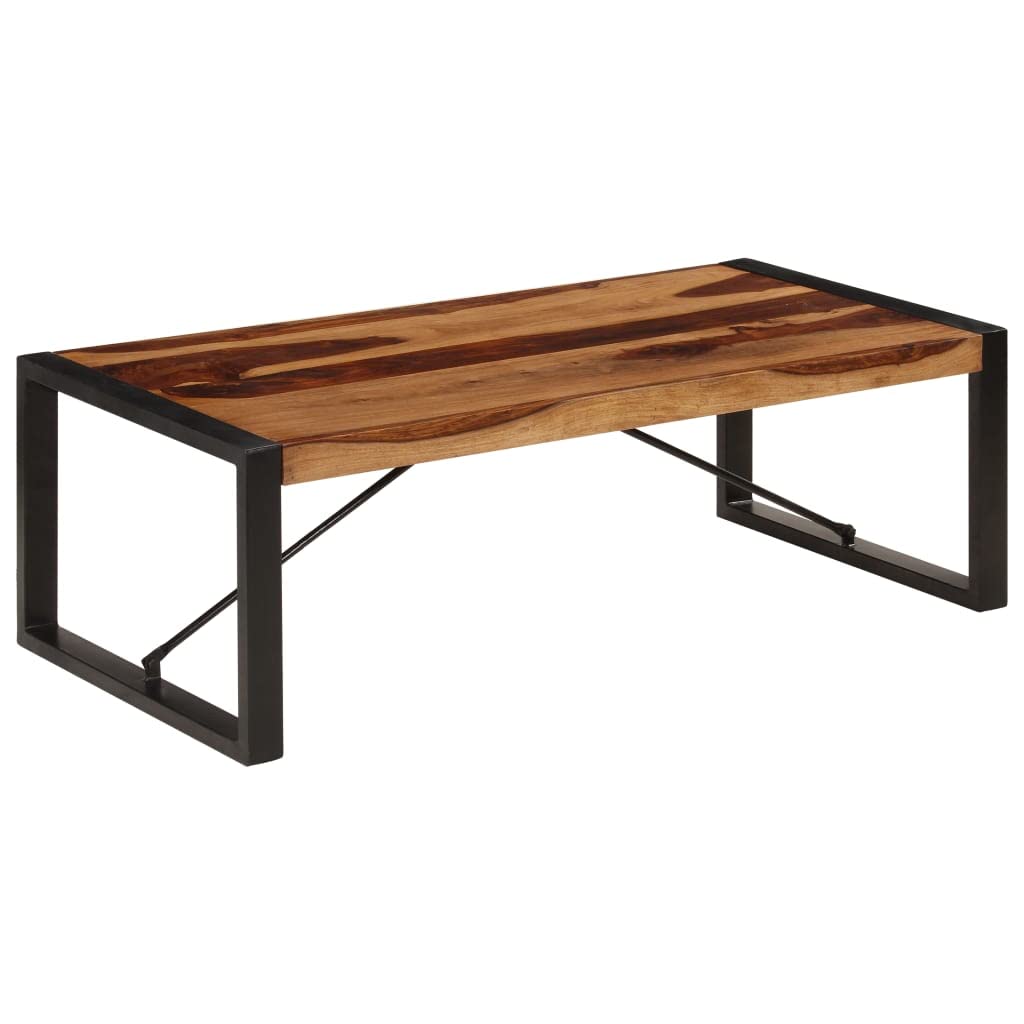 Industrial Rectangle Coffee Table 47.2"x23.6"x15.7" Solid Sheesham Wood L1382
