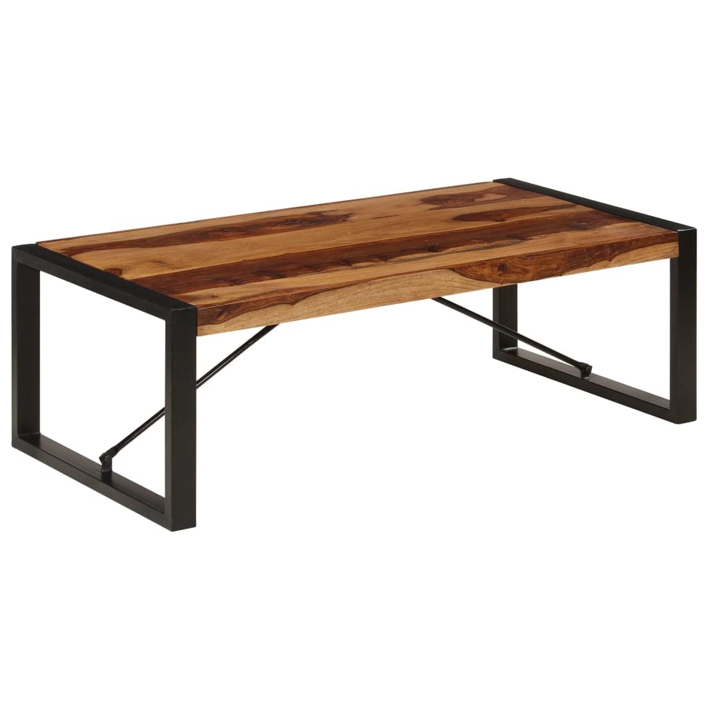 Industrial Rectangle Coffee Table 47.2"x23.6"x15.7" Solid Sheesham Wood L1382
