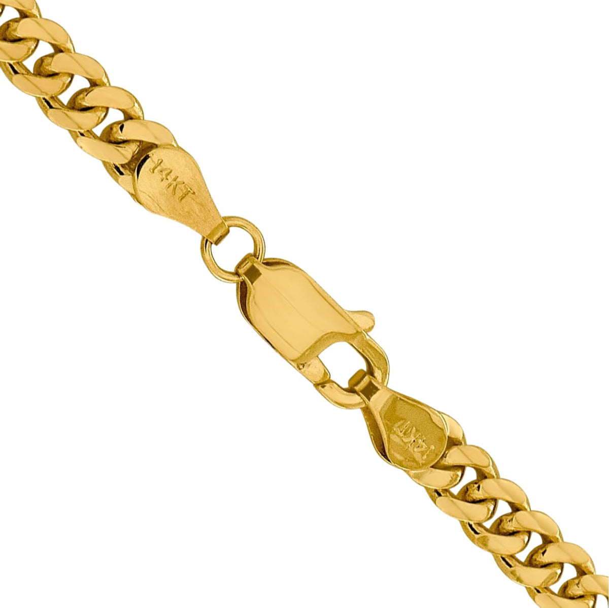 14K Yellow Gold Miami Cuban Chain Necklace D623293