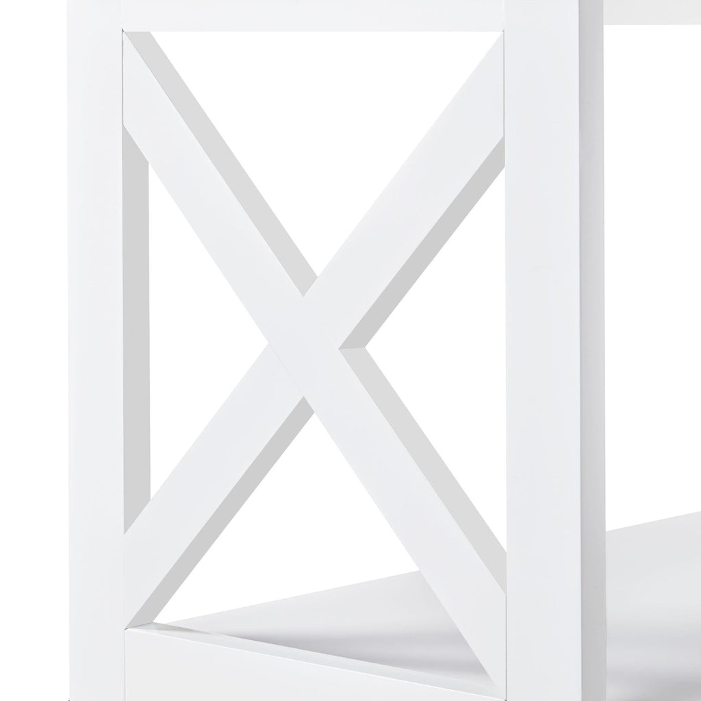 White 3-Tier Console Table M746