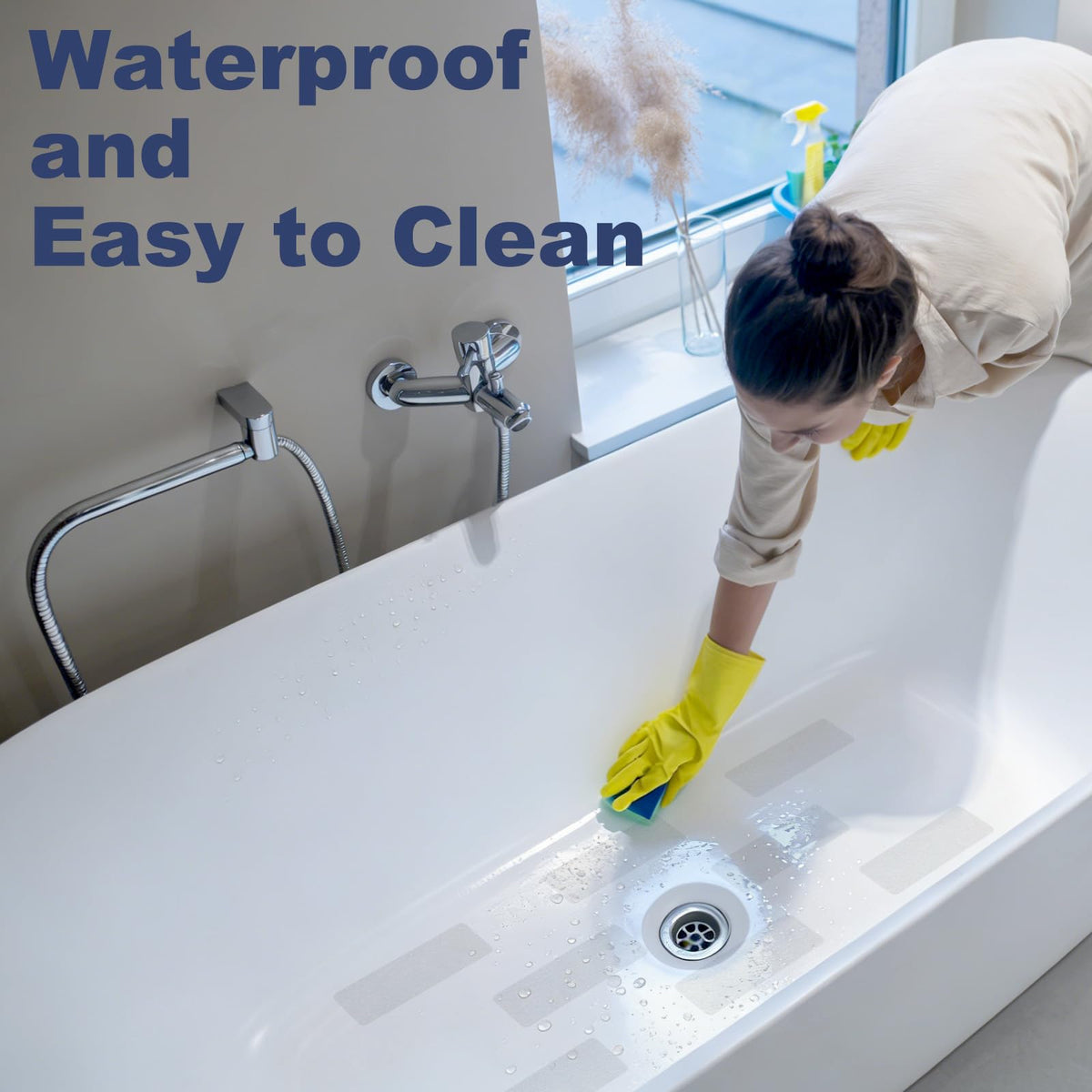 28PCS XXL Anti-Slip Shower Stickers with Scraper P4226