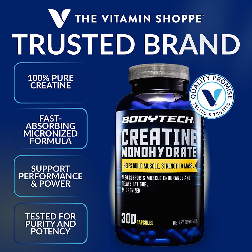 Creatine Monohydrate Capsules, Micronized, 2250 MG, 300 Capsules I711