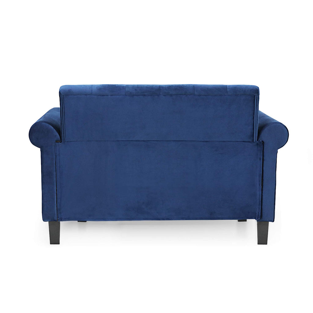 Navy Velvet 2-Seater Loveseat Sofa V527096