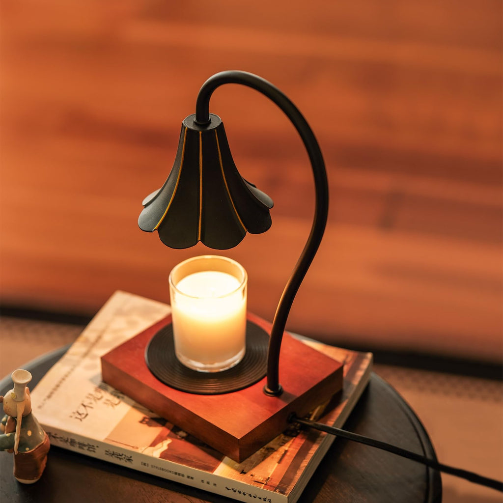 Black Candle Warmer Lamp with Timer & Stepless Dimmable M863312