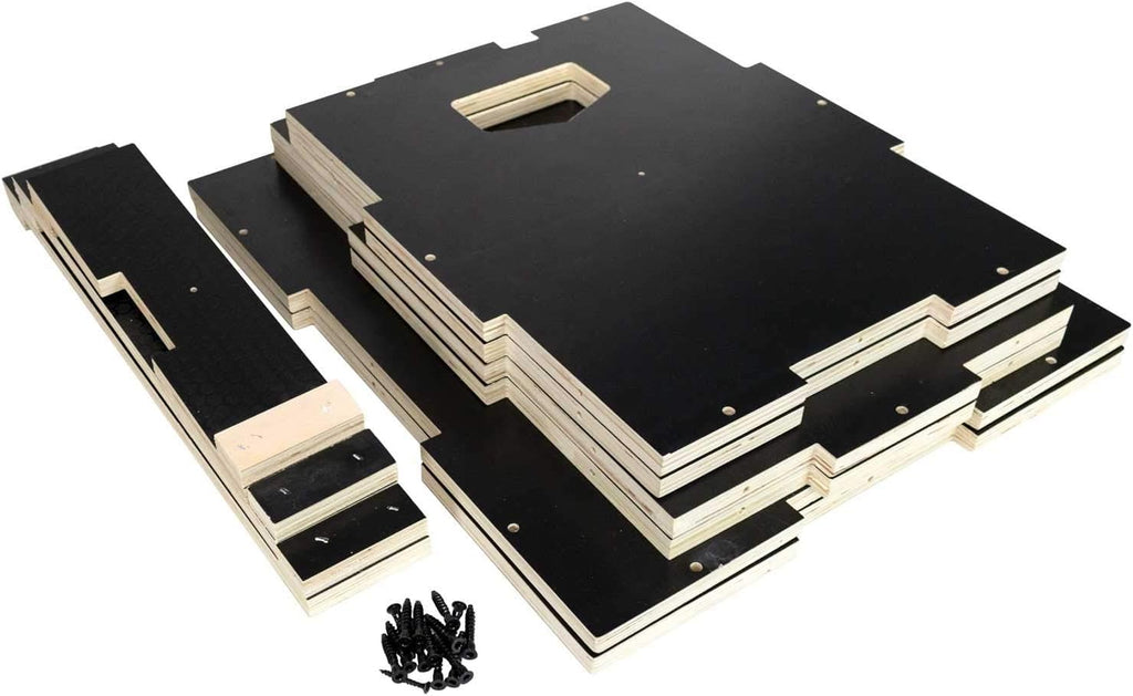 Wooden Plyo Box, 16/14/12 Anti-Slip F4132