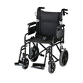 Lightweight Transport Chair with Locking Hand Brakes, Black Y782428