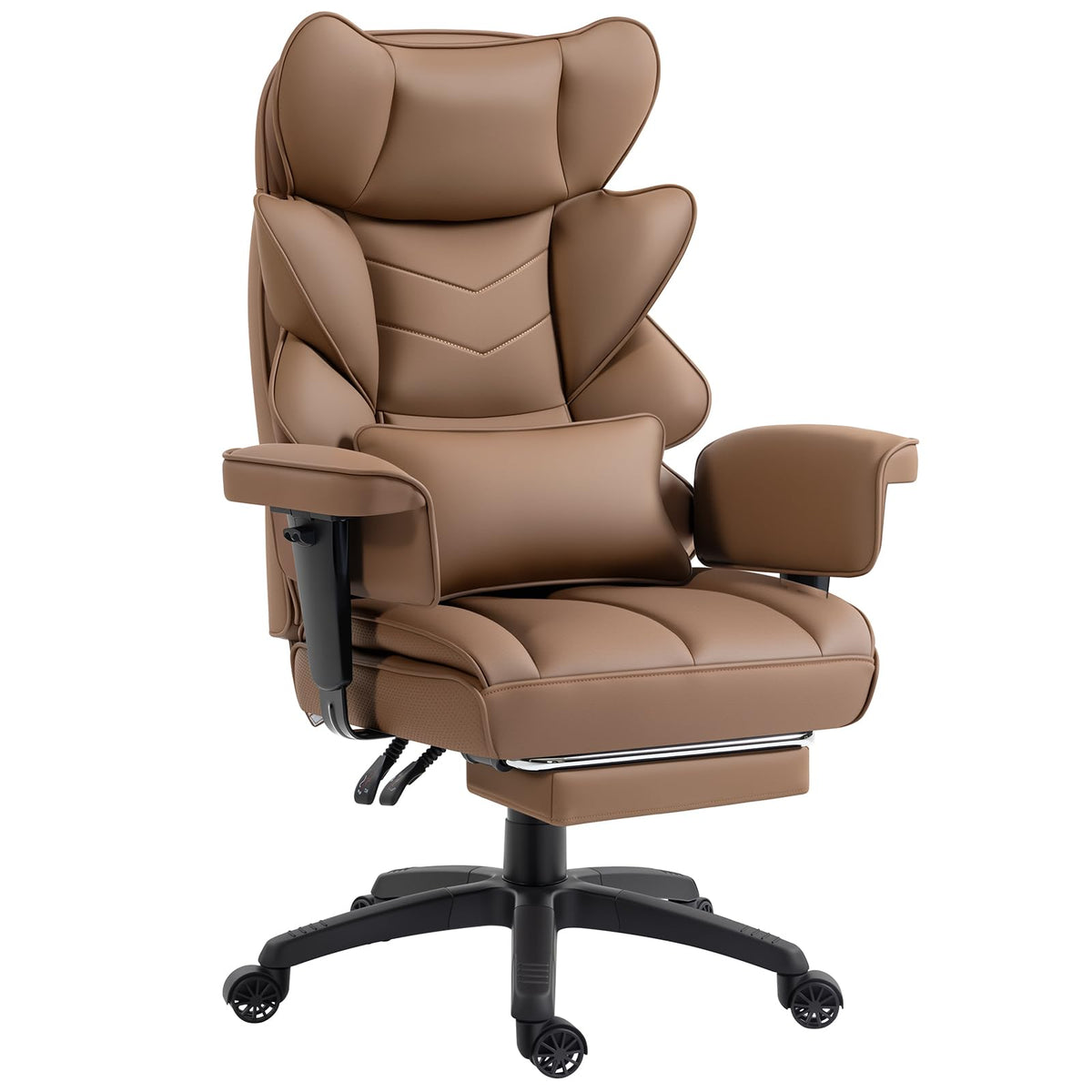 Brown Ergonomic Office Chair with Footrest Q6991