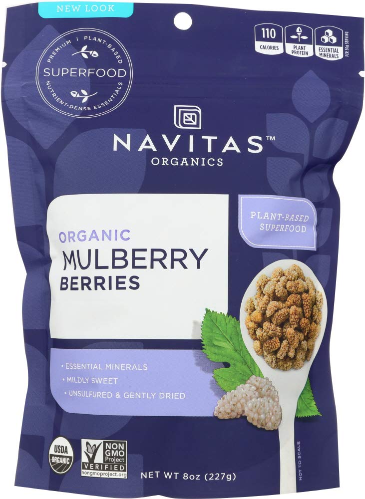 Organic Sun-Dried White Mulberries 8 oz H6106