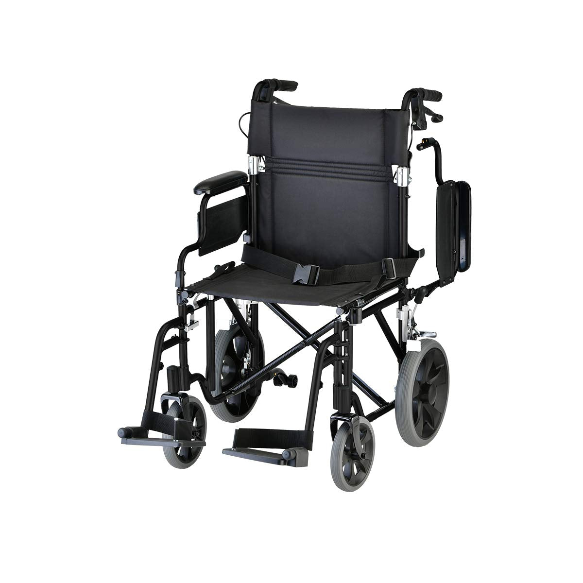 Lightweight Transport Chair with Locking Hand Brakes, Black Y782428