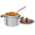 2.8L Stainless Steel Deep Fryer Pot with Basket Q610
