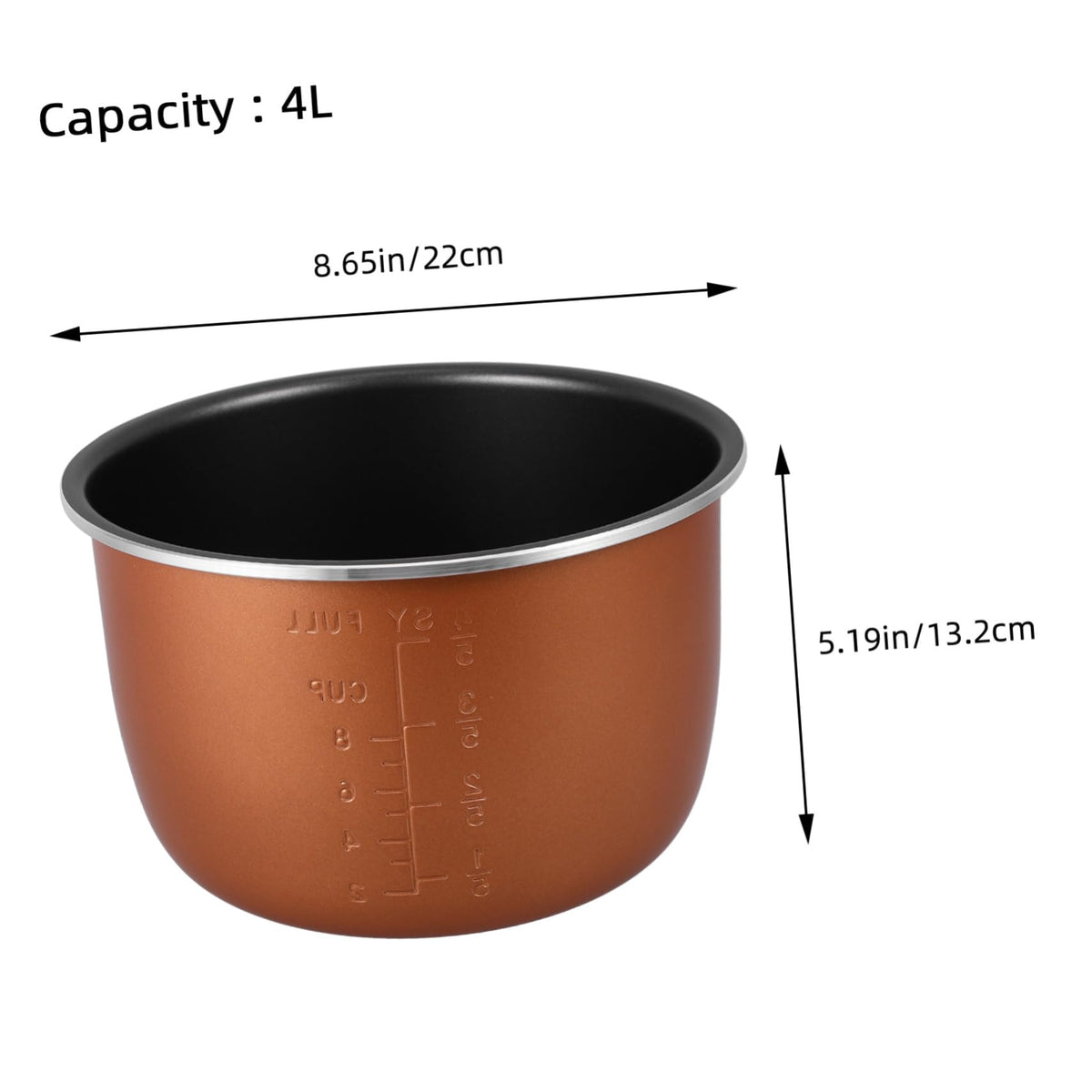 Aluminum Alloy Non Stick Electric Pressure Cooker Inner Pot G61059