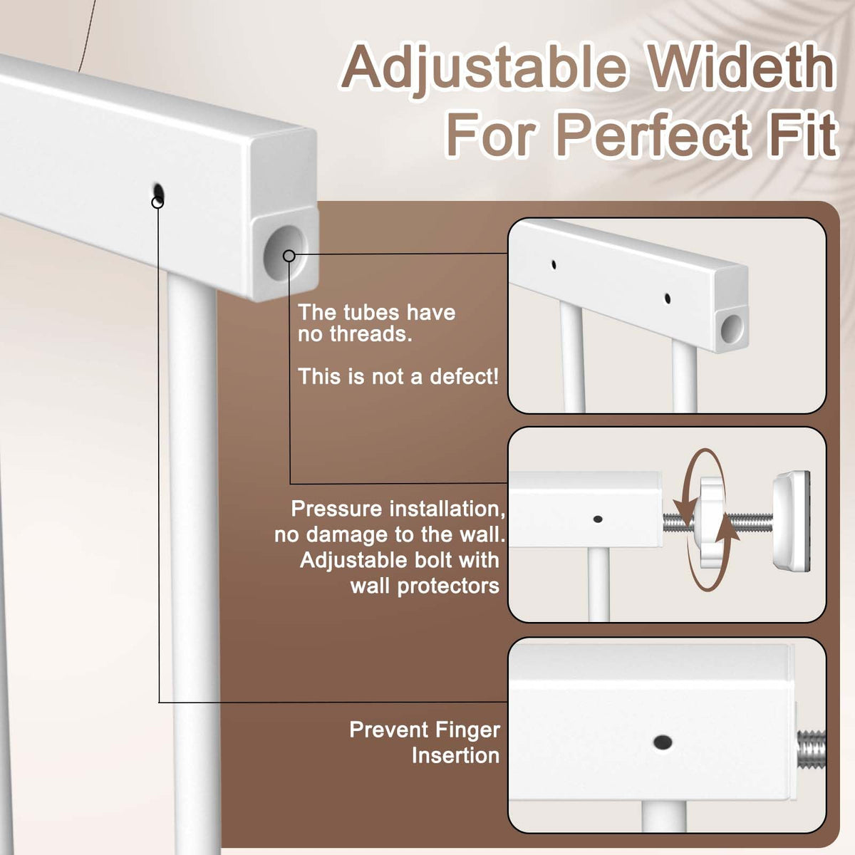 Adjustable White 4 Panel Window Guards U5443