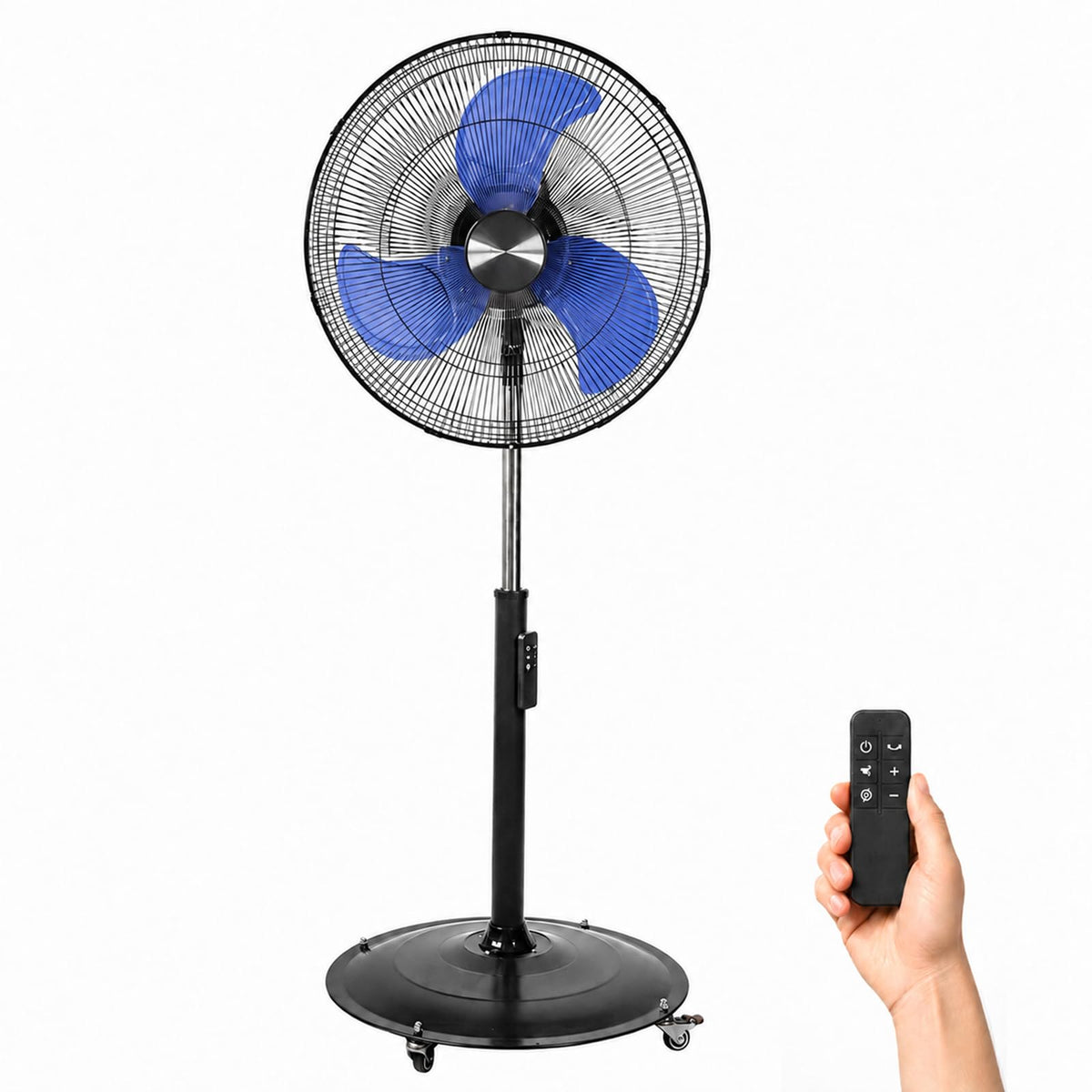 20 Inch Quiet Oscillating Pedestal Fan with Casters X743328