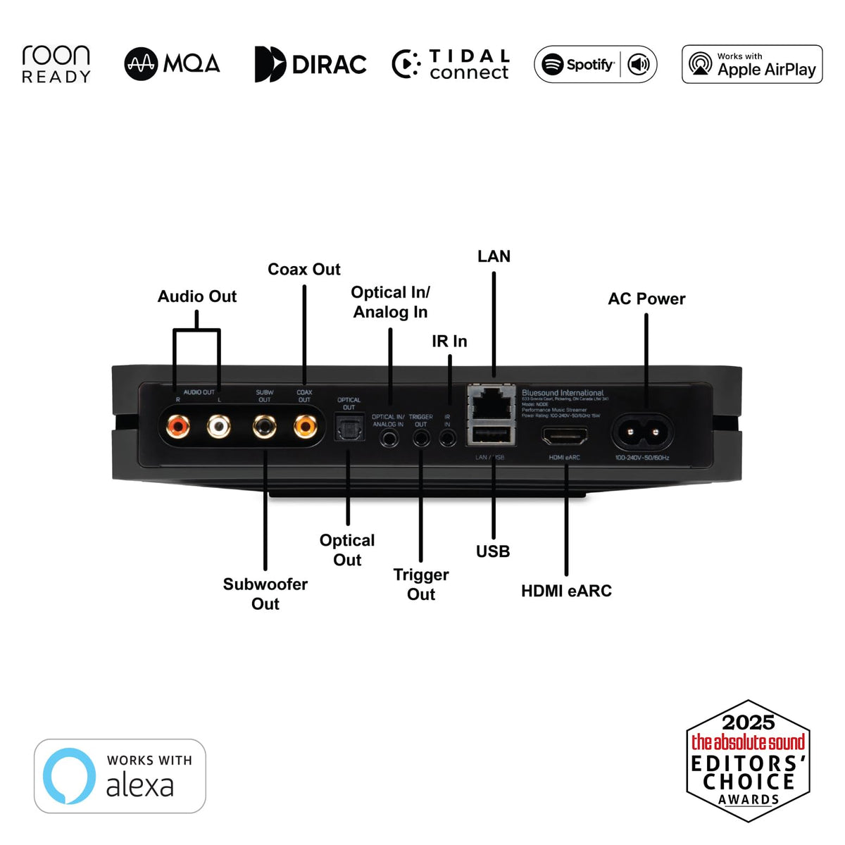 Black Wireless Music Streamer Q363
