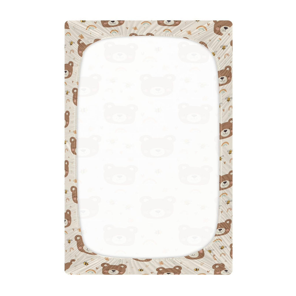 Soft Breathable Microfiber Fitted Crib Sheet K3205