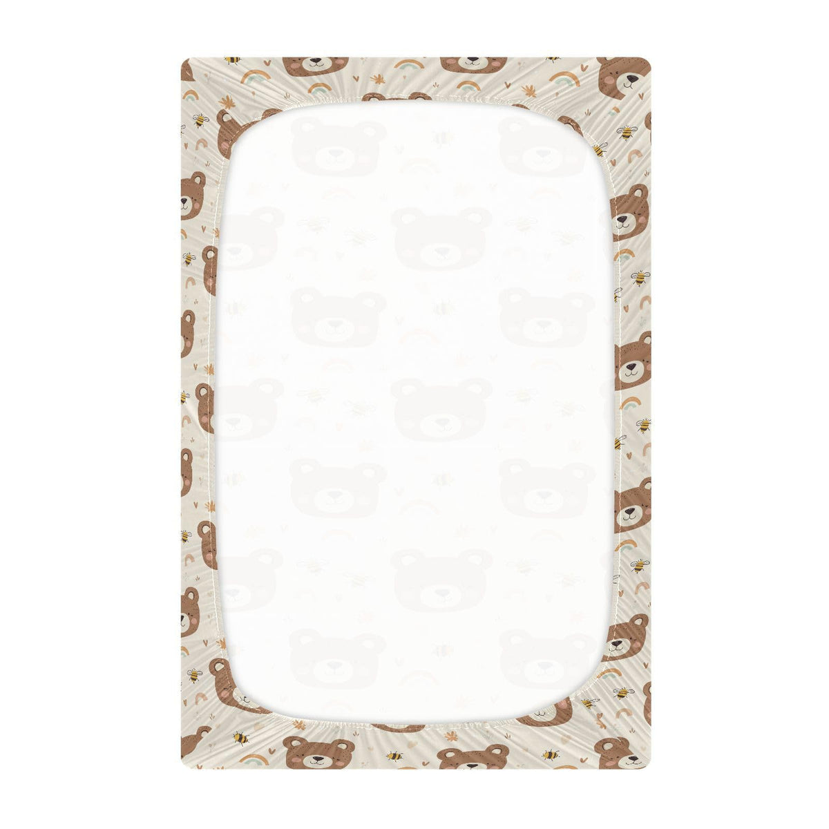 Soft Breathable Microfiber Fitted Crib Sheet K3205