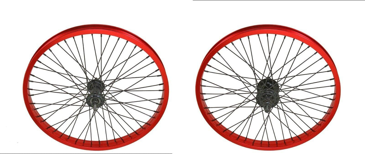 20 x 2.125 Alloy Front & Rear Bike Wheel Set N163