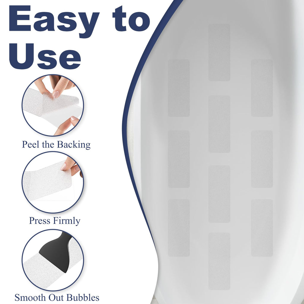 28PCS XXL Anti-Slip Shower Stickers with Scraper P4226