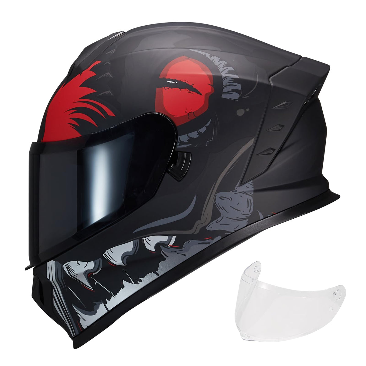 Full Face Dual Visor Motorcycle Helmet P6098