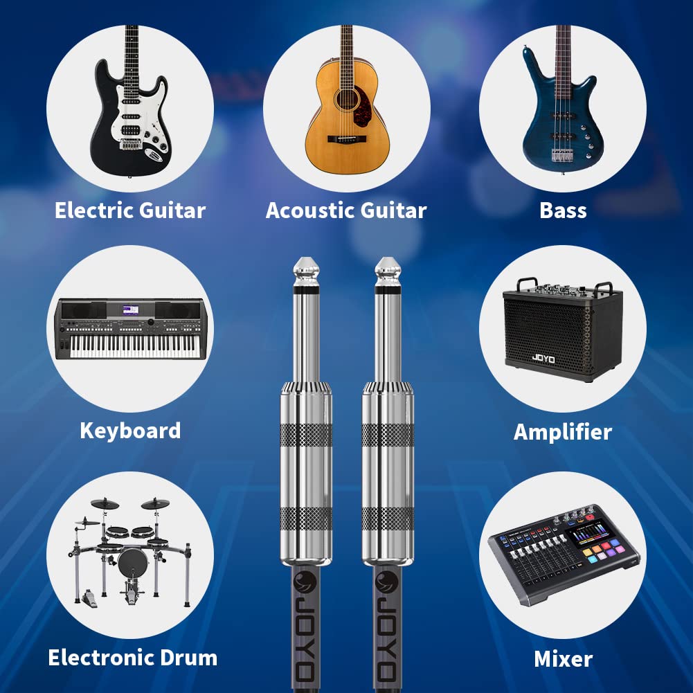 Bluetooth Combo Guitar Amplifier and 15 feet 1/4 Inch Black Instrument Cable N4169