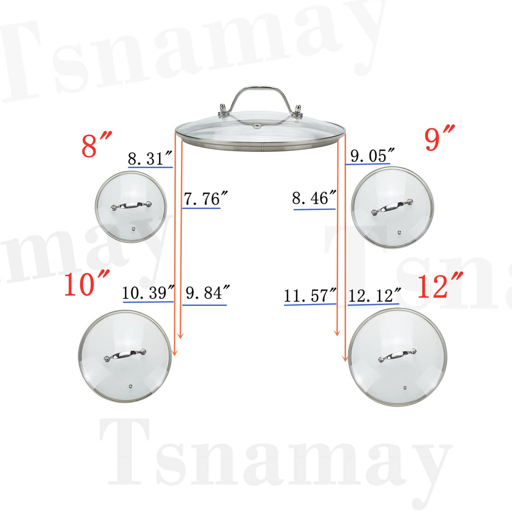 10 Inch Clear Tempered Glass Pan Lid Replacement X772912