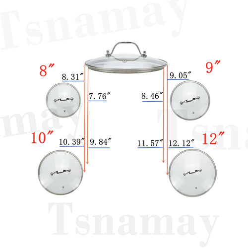 10 Inch Clear Tempered Glass Pan Lid Replacement X772912