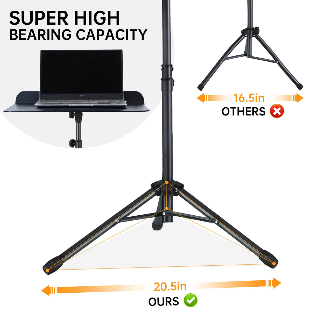 Folding Sheet Music Stand and Desktop Book Stand with Carrying Bag O6068