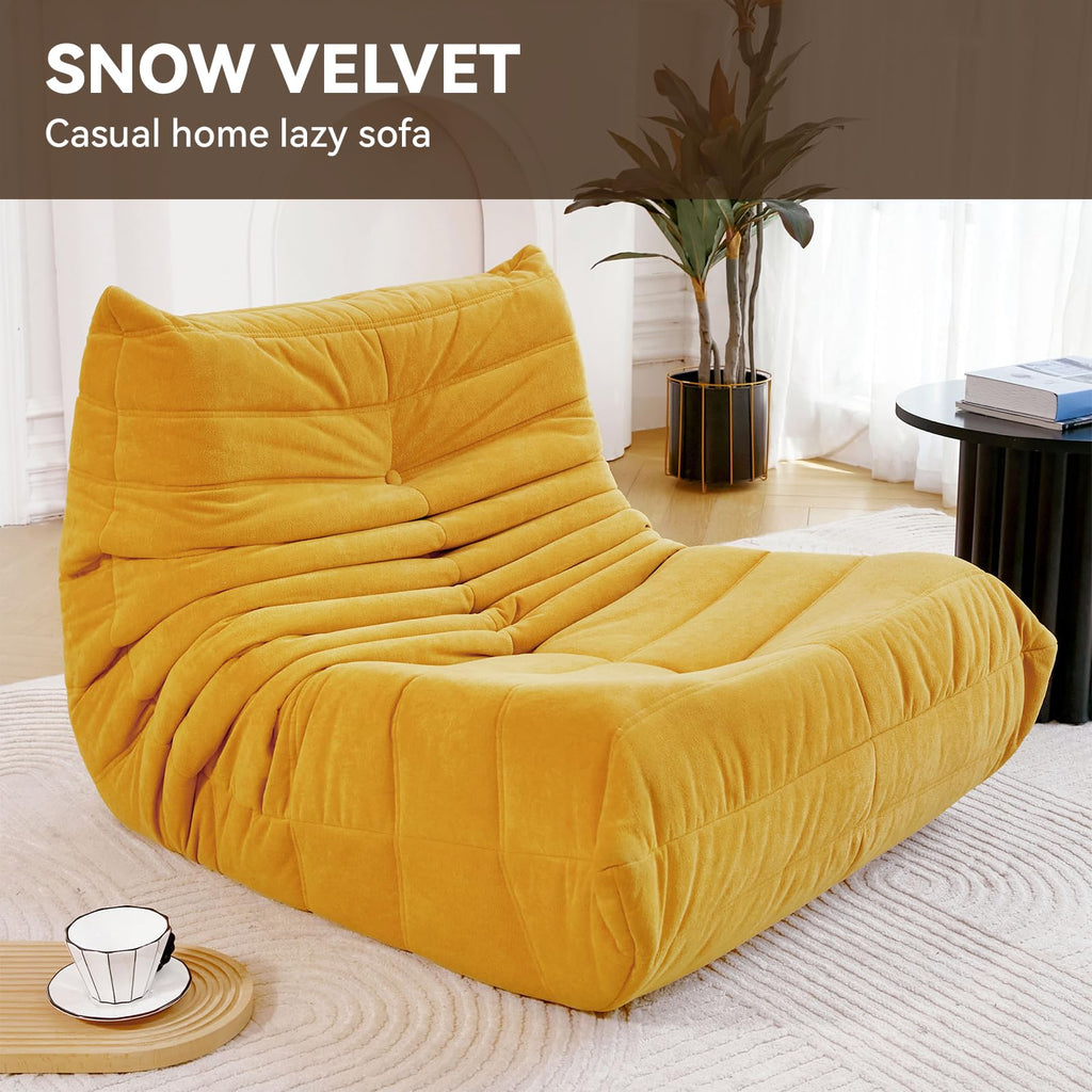 Yellow Memory Foam Bean Bag Chair A891