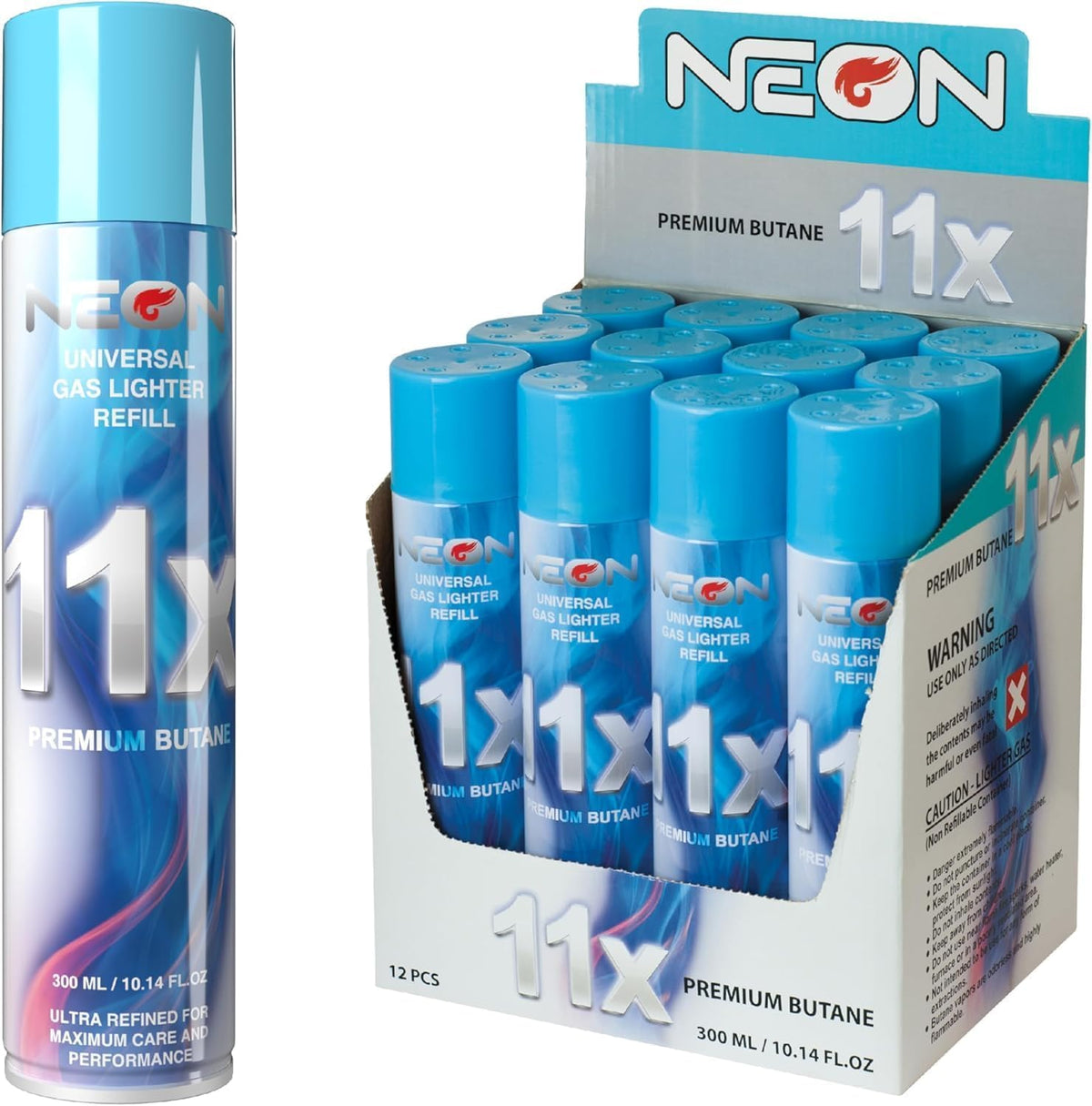 11X Ultra-Refined Butane Fuel 300ml 12 Cans O8736