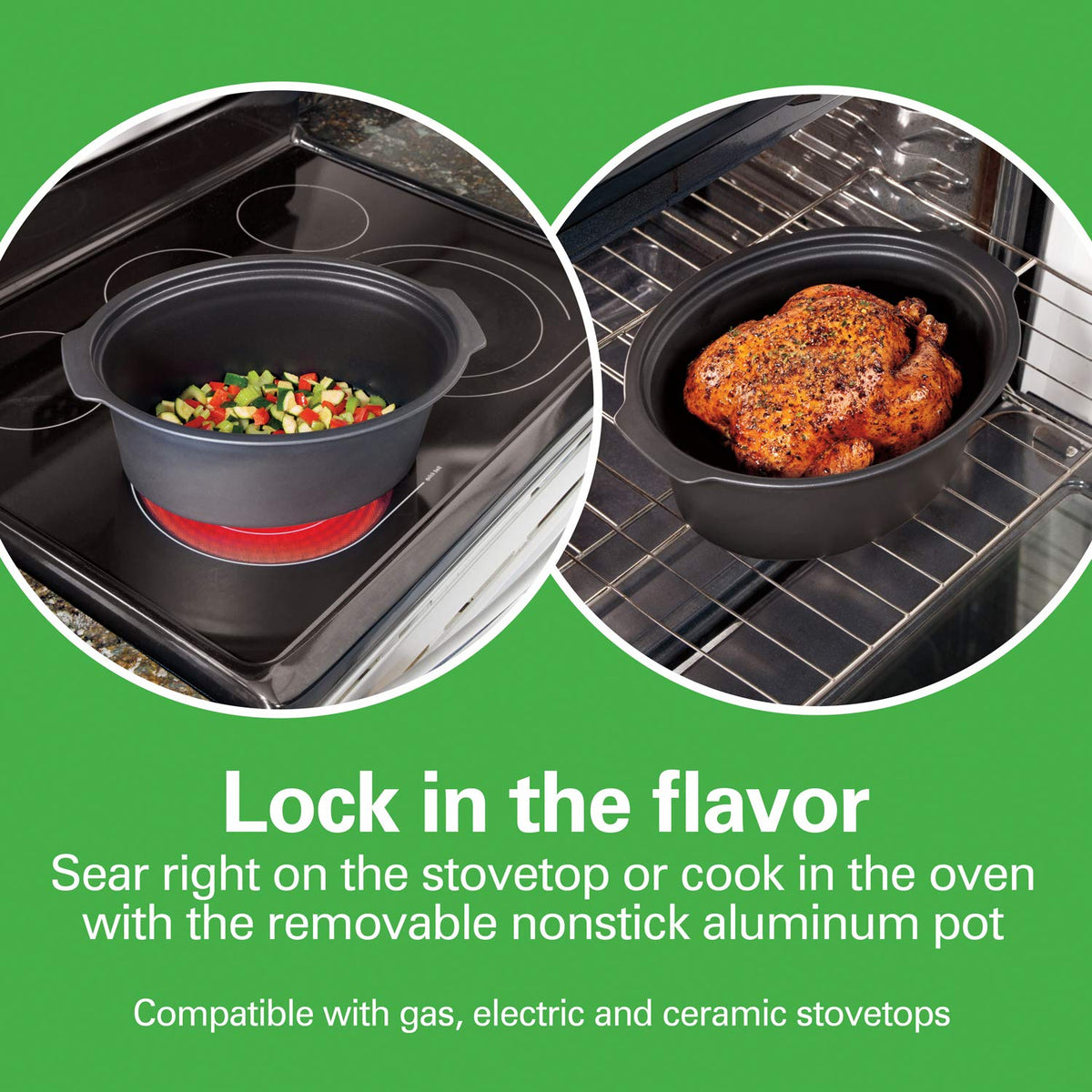 Programmable 6 Quart Slow Cooker with Travel Lid Lock H378658
