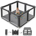 Foldable Playpen for Babies and Toddlers, 50"x50" Play Yard with Mat L6122