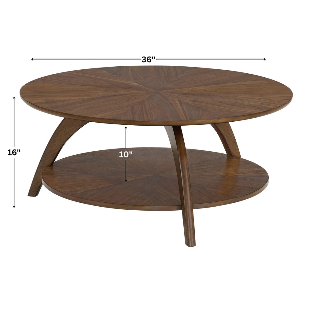 Round Wood Coffee Table Q49130