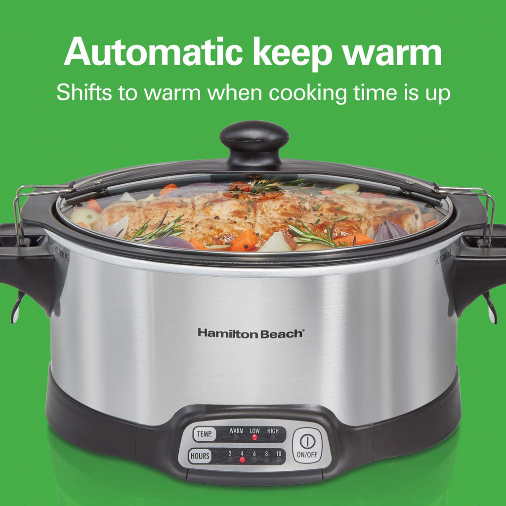 Programmable 6 Quart Slow Cooker with Travel Lid Lock H378658