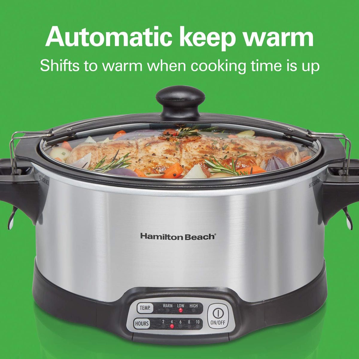 Programmable 6 Quart Slow Cooker with Travel Lid Lock H378658