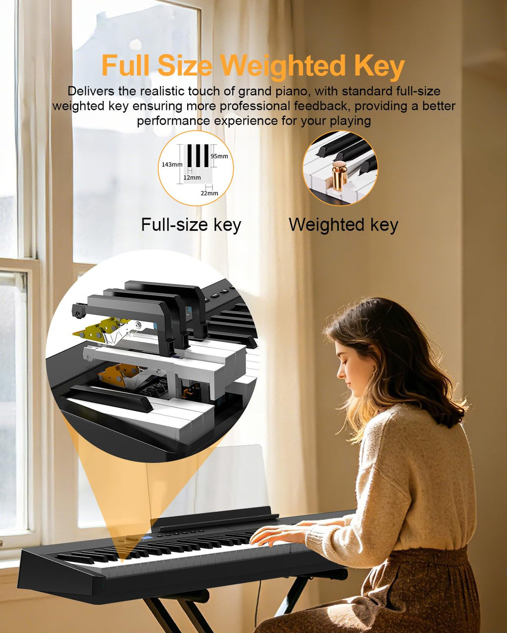 88 Key Weighted Folding Digital Piano with Gig Bag and Sustain Pedal N5104