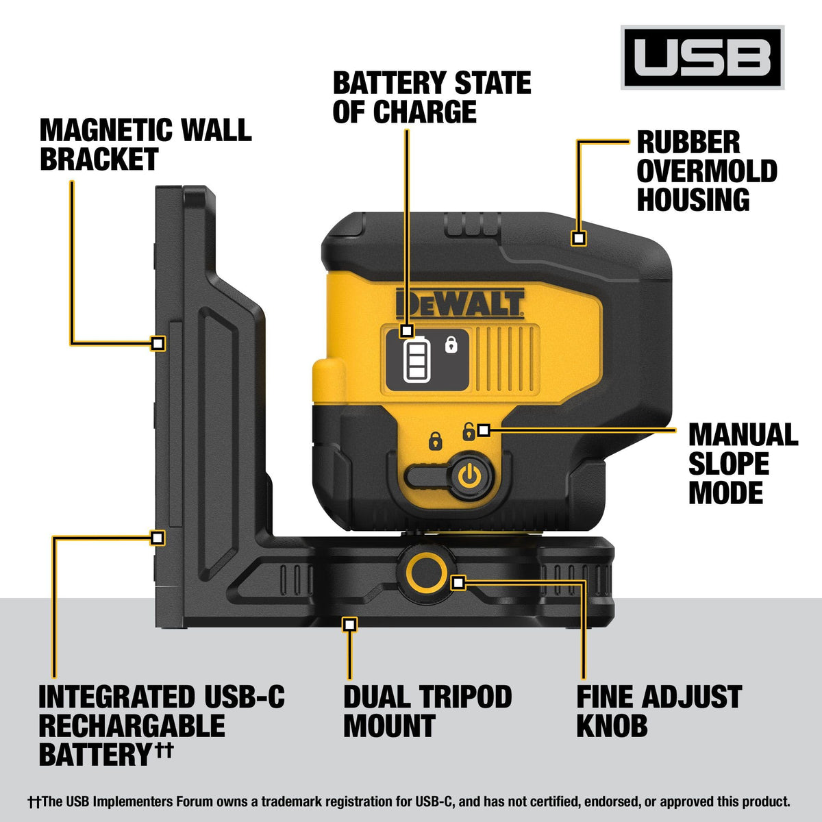 Green 3 Spot Self Leveling Laser Level Kit T1804