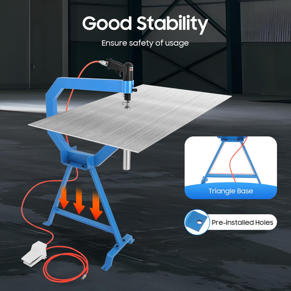 Pneumatic Planishing Hammer Metal Shrinker Stretcher Set Stainless Steel Sheet Metal Shaping Machine J304
