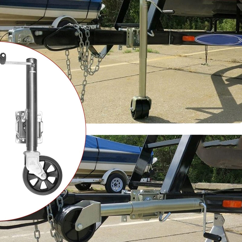 Bolt-On Swivel Trailer Jack with 8'' Wheel, 1500 lbs Capacity U642