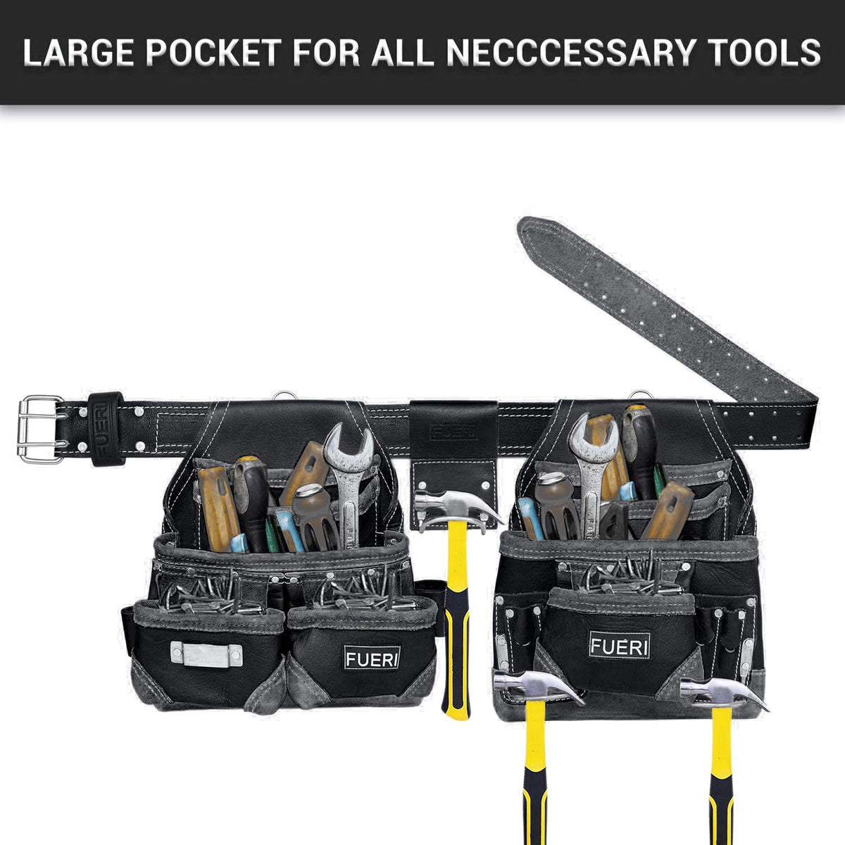 Leather 16 Pocket Tool Belt O857171