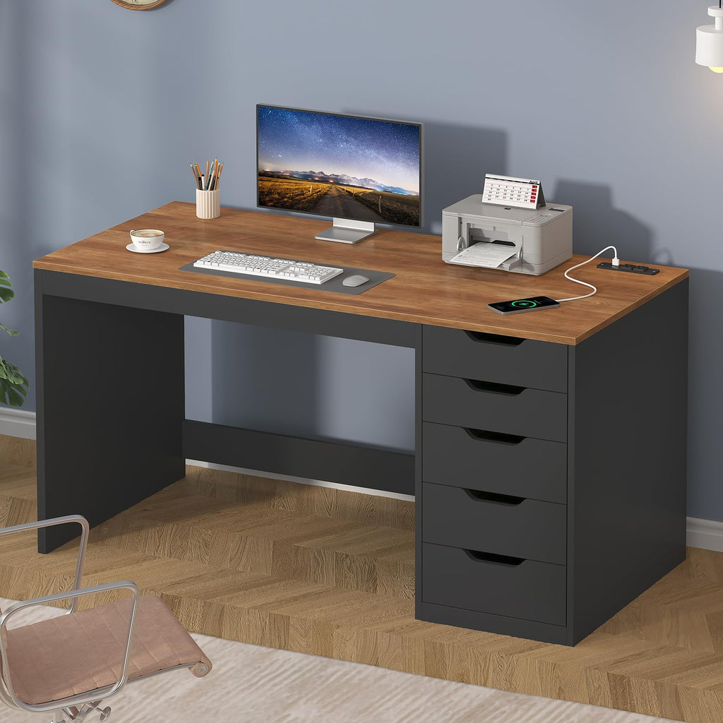 47 Inch Computer Desk with 5 Drawers X87630