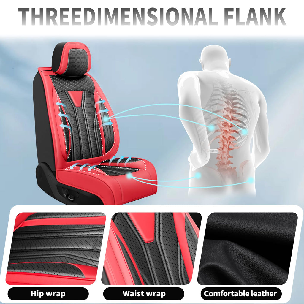 Red & Black Car Seat Covers C51851