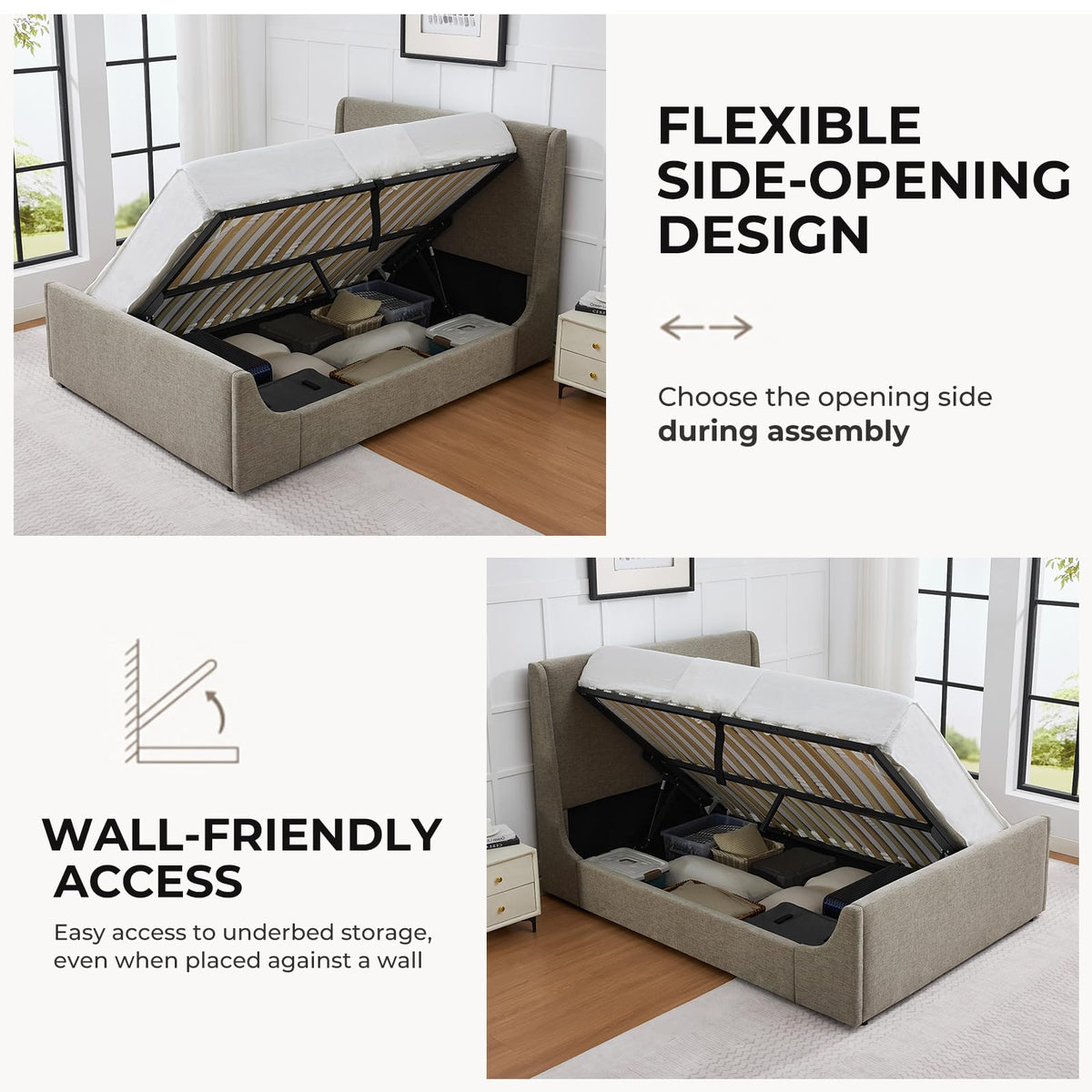 Full Size Lift Up Storage Bed Frame G81088