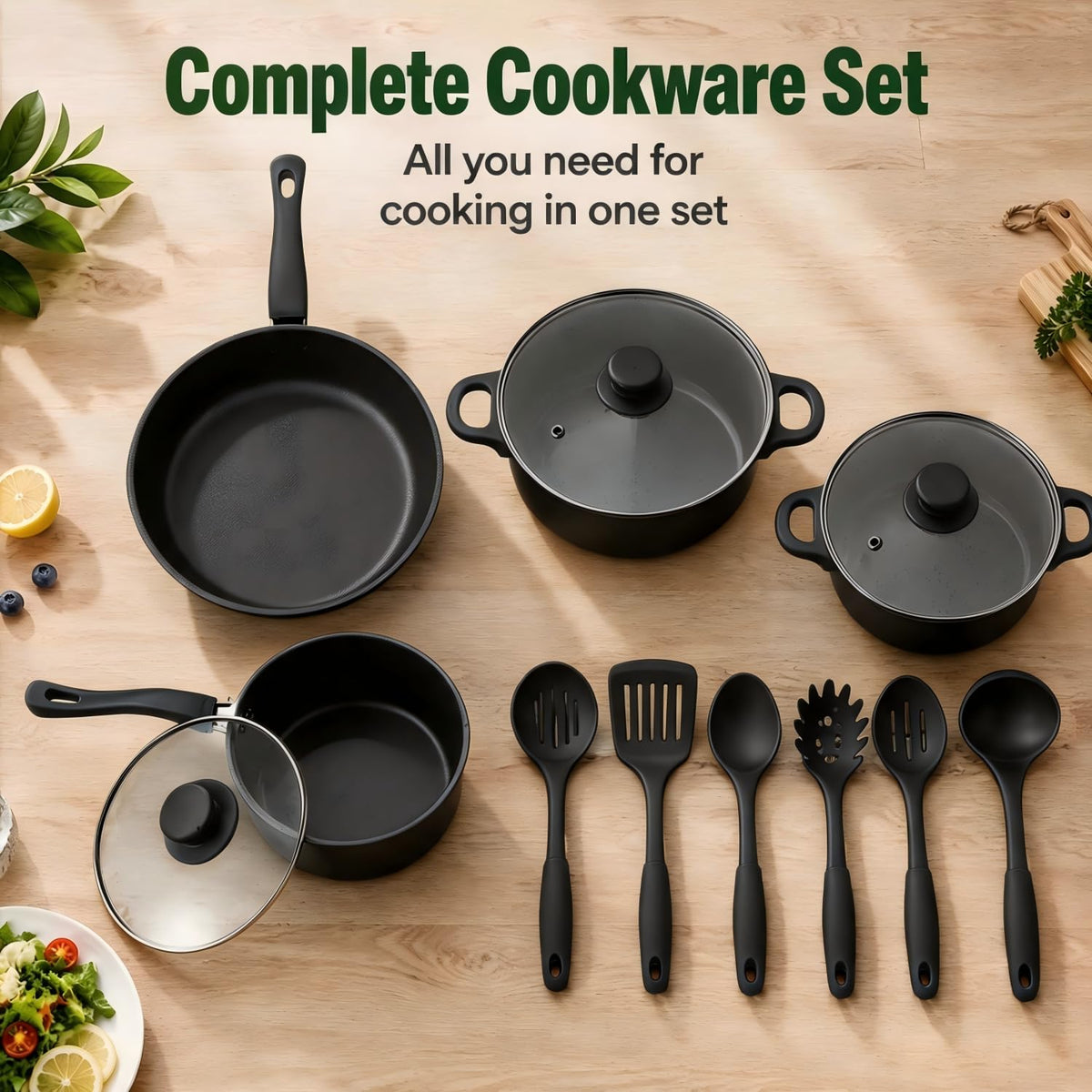 12 Piece Non Stick Cookware Set I5070