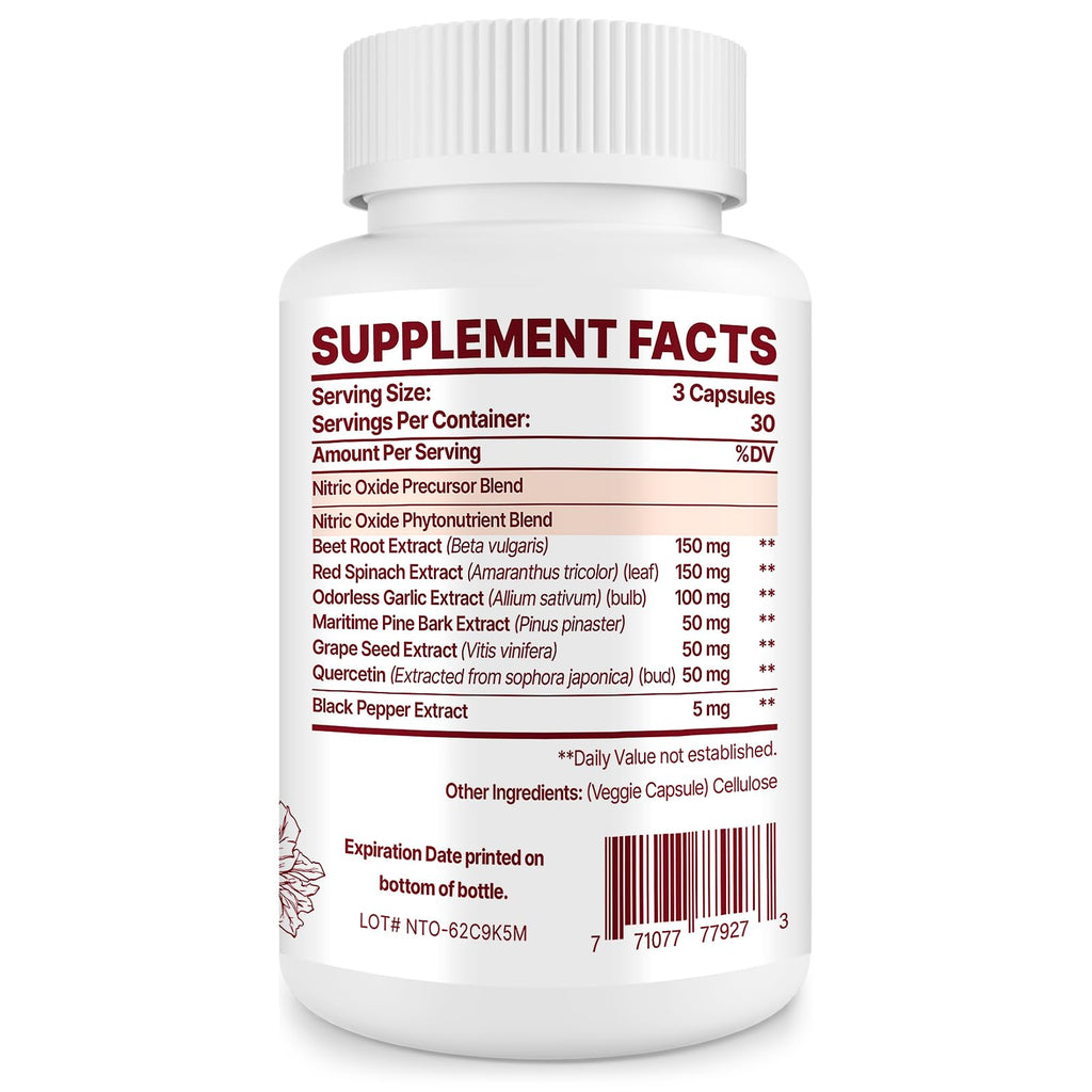 Nitric Oxide Supplement 90 Capsules T258264