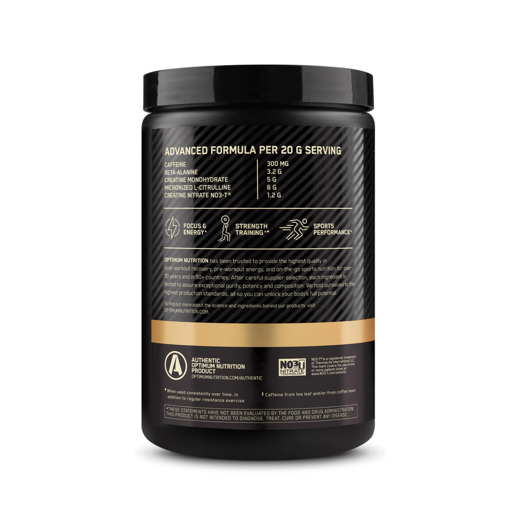 Pre Workout with Creatine Beta-Alanine L-Citrulline and Caffeine, Strawberry Mango Daiquiri, 20 Servings J508897